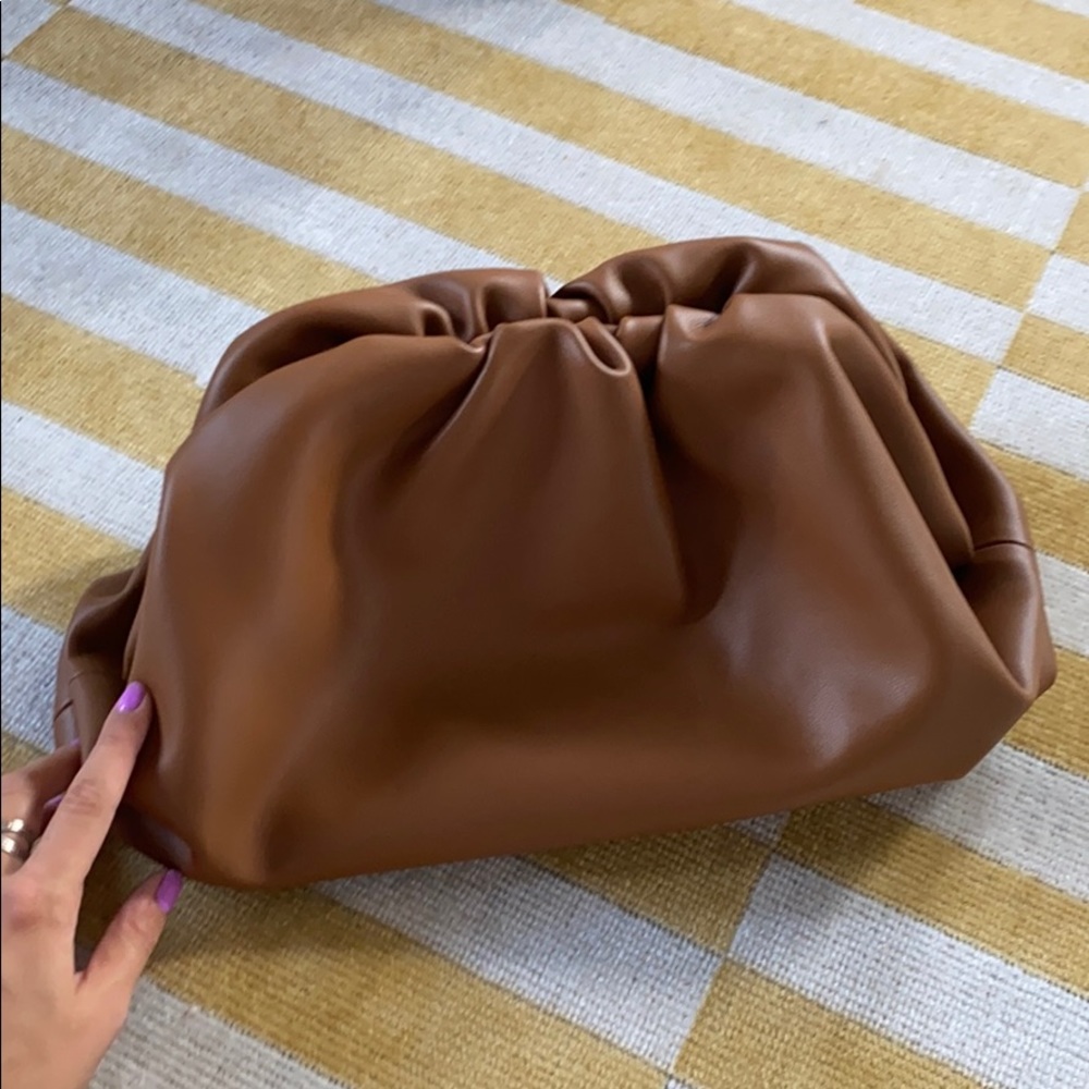 100% Leather Cloud Clutch